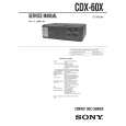 SONY CDX60X Instrukcja Serwisowa