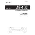 TEAC AG-10D Instrukcja Obsługi