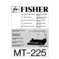 FISHER MT-225 Instrukcja Obsługi