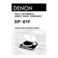 DENON DP-61F Instrukcja Obsługi