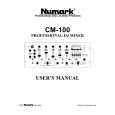 NUMARK CM-100 Instrukcja Obsługi