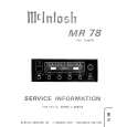 MCINTOSH MR78 Instrukcja Serwisowa