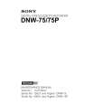 SONY DNW-75 VOLUME 1 Instrukcja Serwisowa