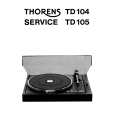THORENS TD104 Instrukcja Serwisowa