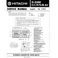 HITACHI D5500 Instrukcja Serwisowa