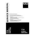 NAD 114 STEREO AMPLIFIER Instrukcja Serwisowa