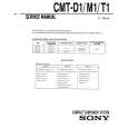 SONY CMT01 Instrukcja Serwisowa