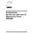 ZANUSSI MW600 Instrukcja Obsługi
