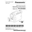 PANASONIC PVDV600D Instrukcja Obsługi