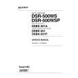 SONY DSR-500WS VOLUME 2 Instrukcja Serwisowa