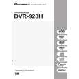PIONEER DVR-920H-S/WYXU Instrukcja Obsługi