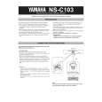 YAMAHA NS-C103 Instrukcja Obsługi