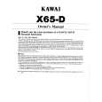 KAWAI X65 Instrukcja Obsługi