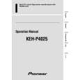 PIONEER KEH-P4025/XM/ES9 Instrukcja Obsługi