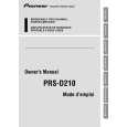 PIONEER PRS-D210/XS/EW5 Instrukcja Obsługi