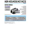 SONY HDR-HC5E Instrukcja Serwisowa
