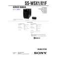 SONY SS-X1F Instrukcja Serwisowa